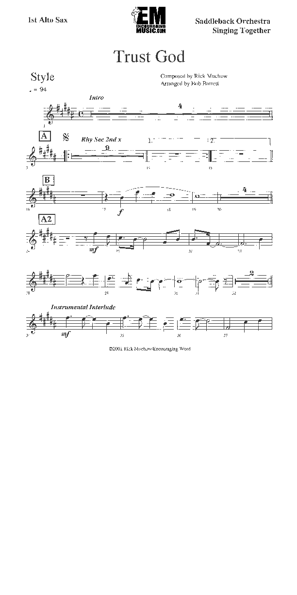 Trust God Alto Sax 1/2 (Rick Muchow)