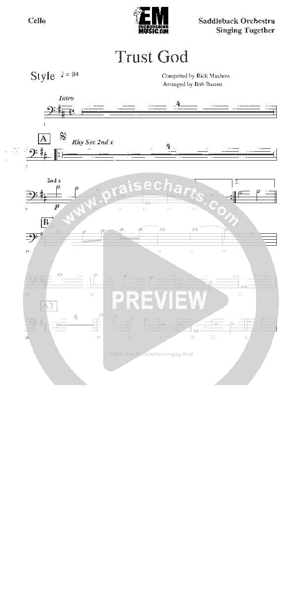 Trust God Cello (Rick Muchow)