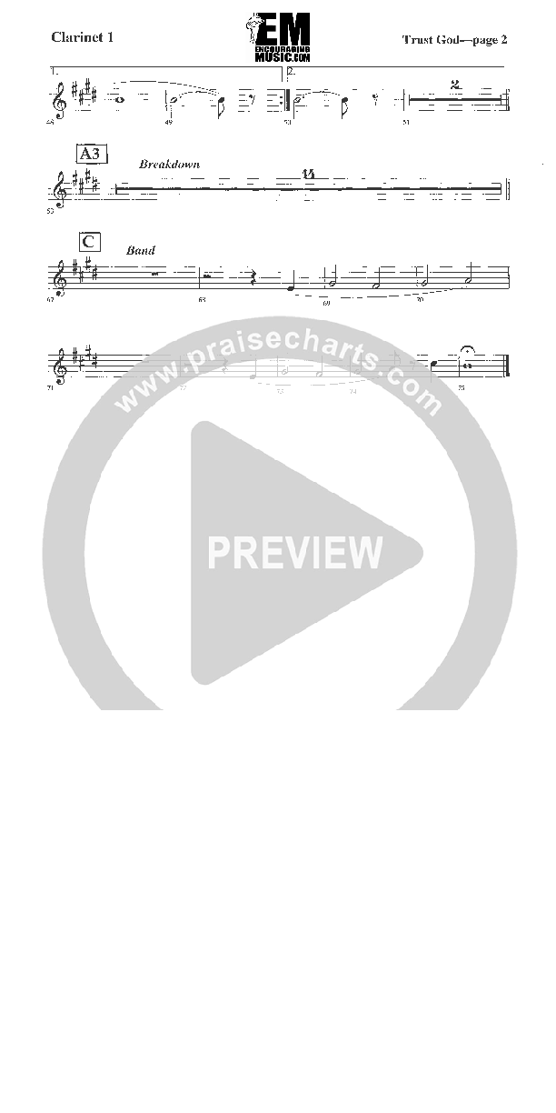 Trust God Clarinet 1/2 (Rick Muchow)