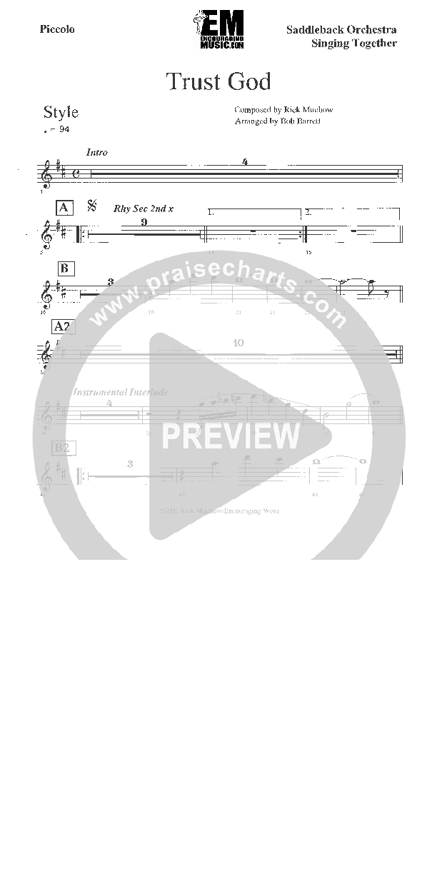 Trust God Flute/Piccolo (Rick Muchow)