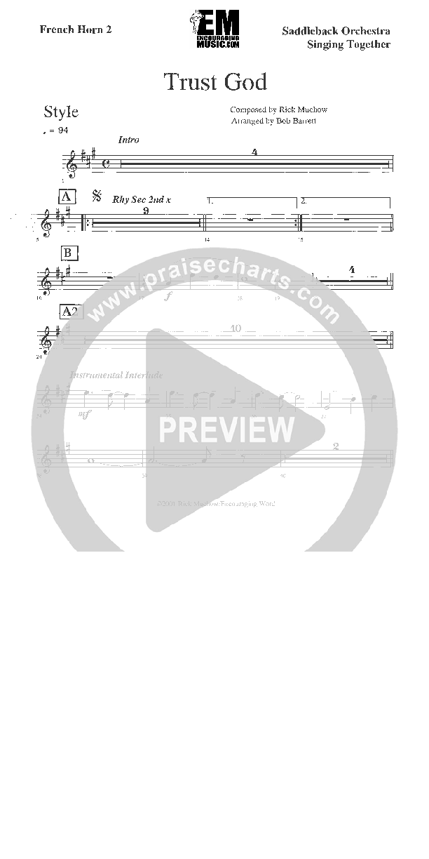 Trust God French Horn 2 (Rick Muchow)