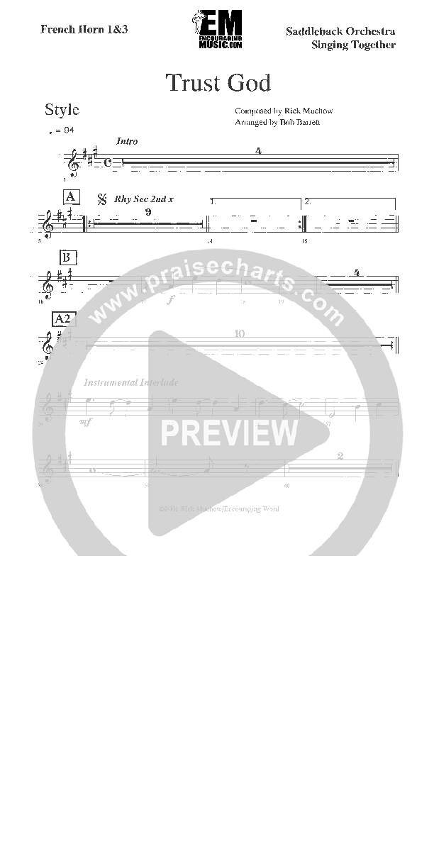 Trust God French Horn (Rick Muchow)