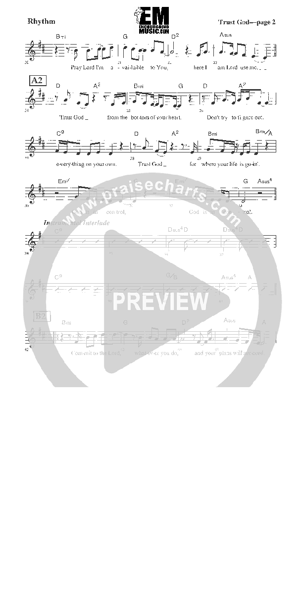 Trust God Rhythm Chart (Rick Muchow)