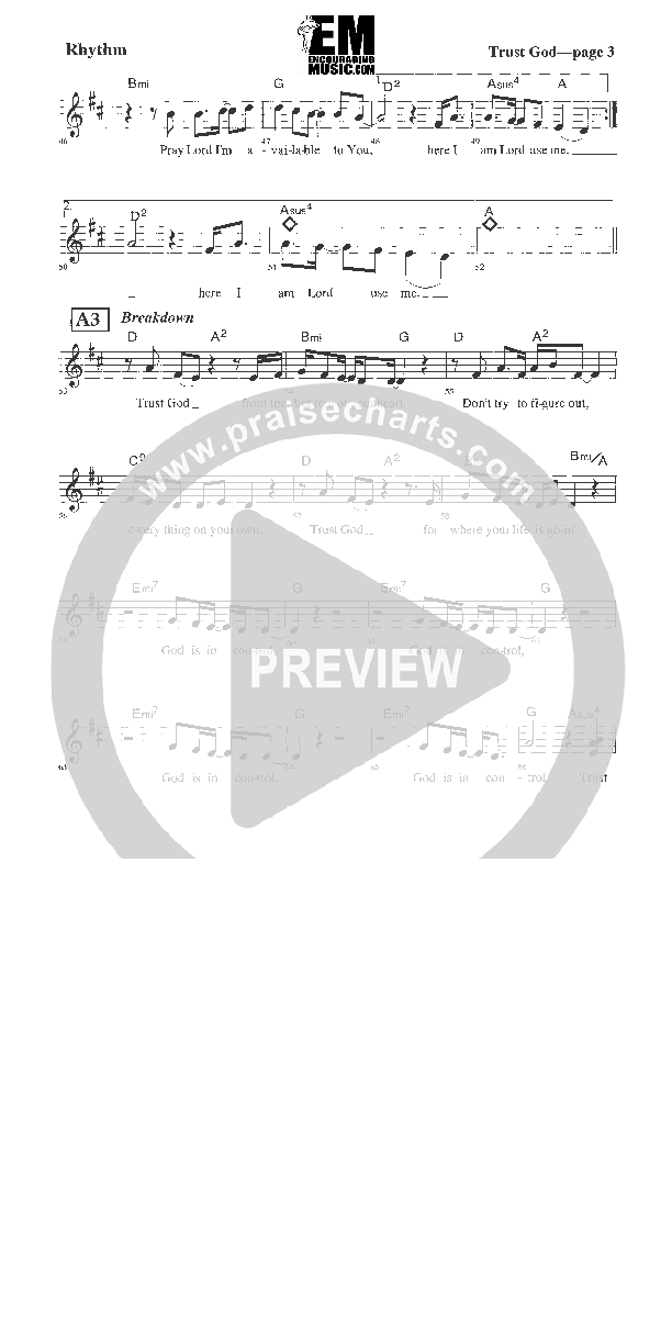 Trust God Rhythm Chart (Rick Muchow)