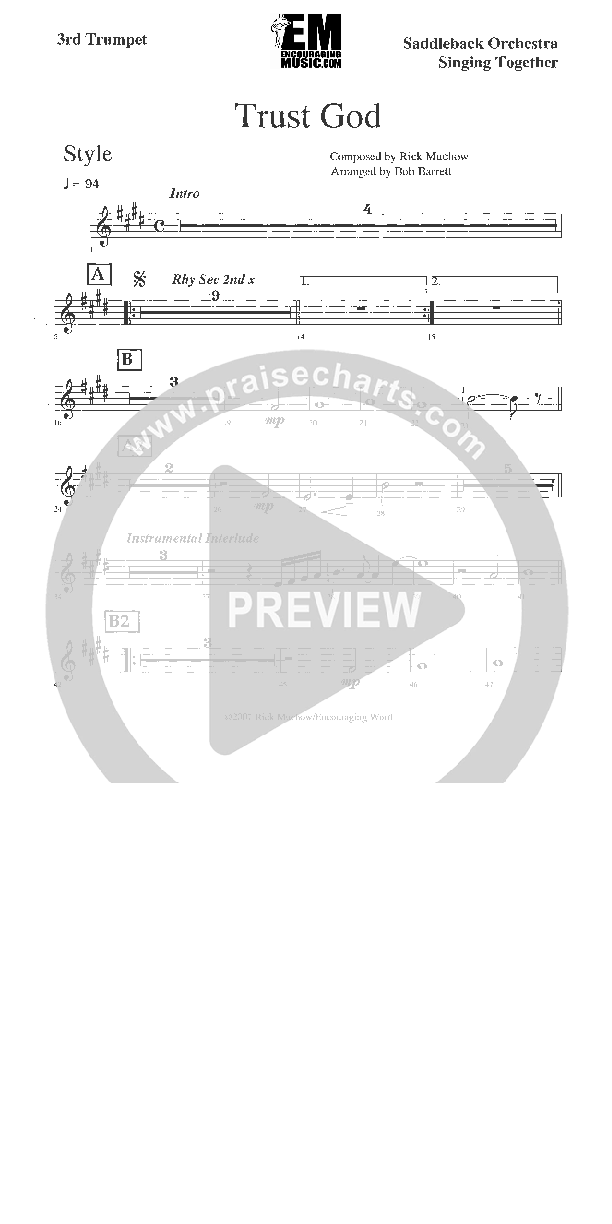 Trust God Trumpet 3 (Rick Muchow)