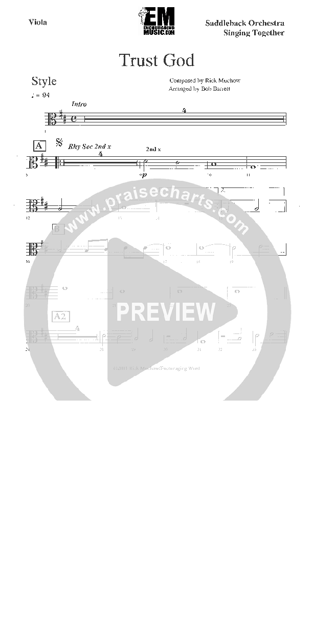 Trust God Viola (Rick Muchow)