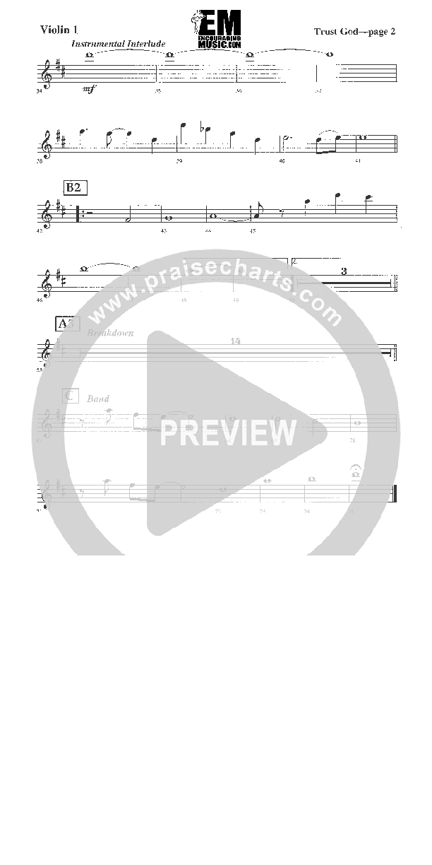 Trust God Violin 1 (Rick Muchow)