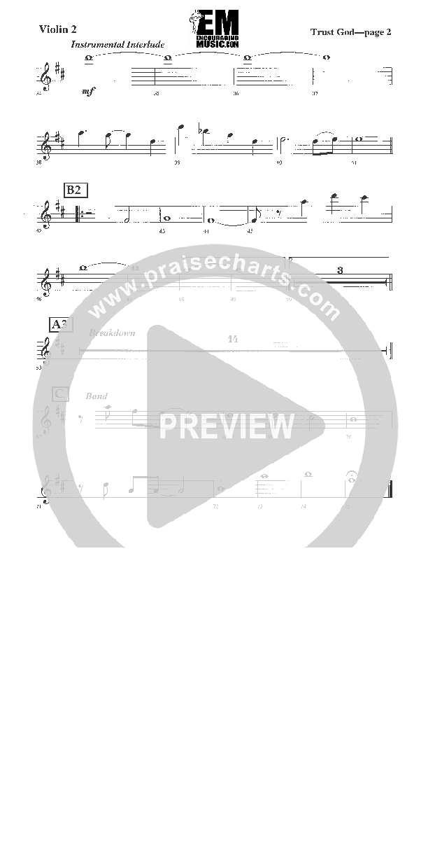 Trust God Violin 2 (Rick Muchow)