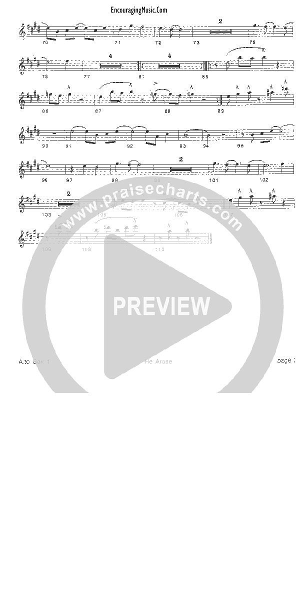 He Arose Alto Sax 1/2 (Rick Muchow)