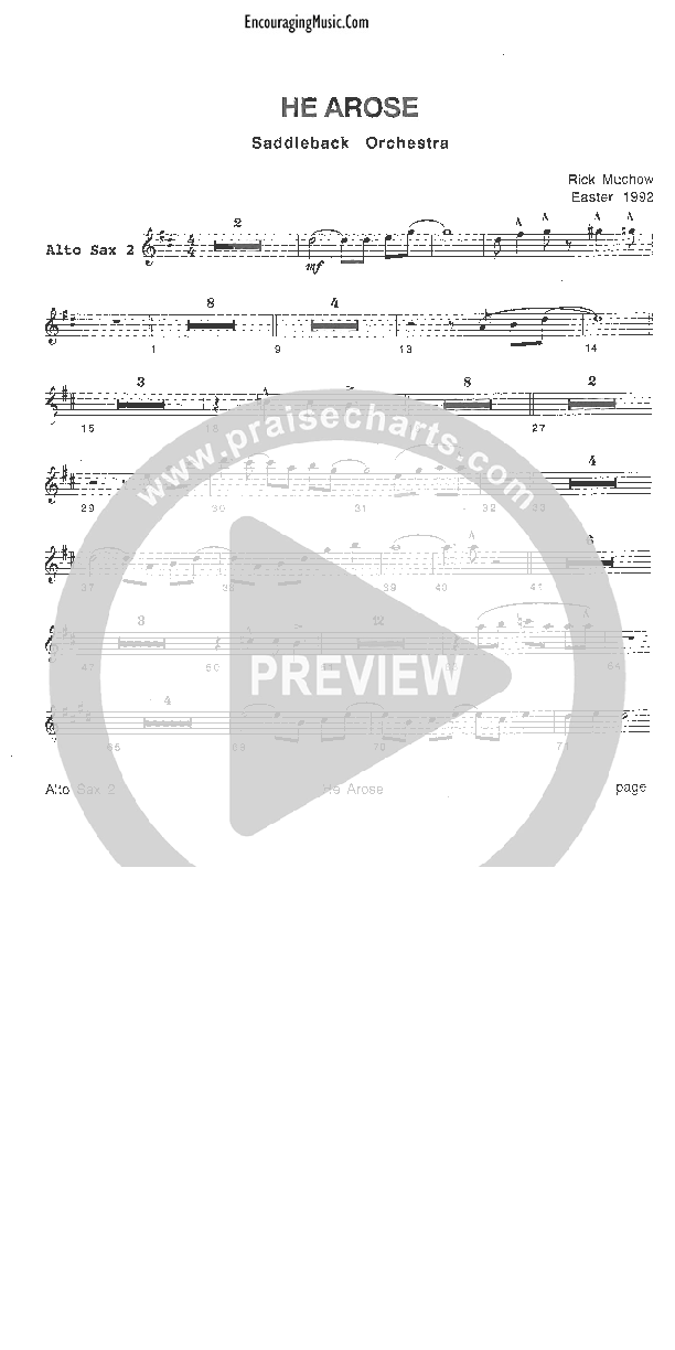 He Arose Alto Sax 1/2 (Rick Muchow)