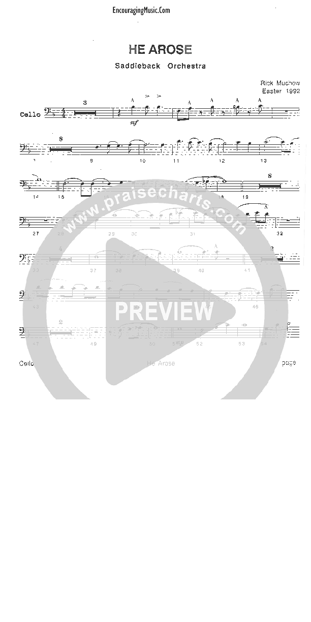 He Arose Cello (Rick Muchow)
