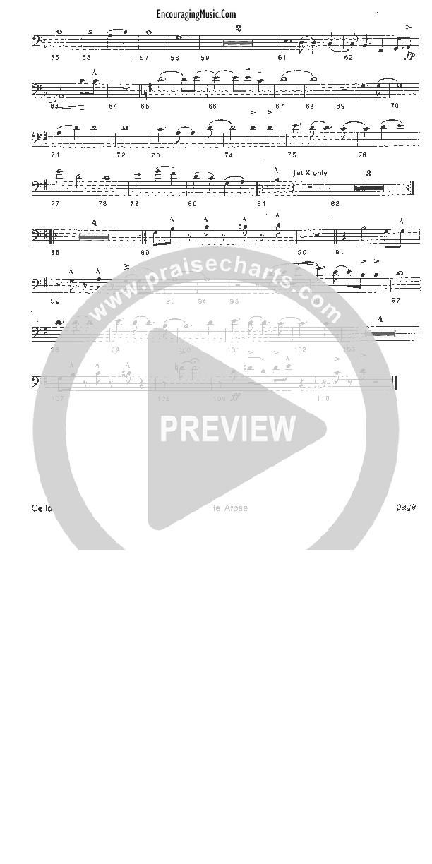 He Arose Cello (Rick Muchow)