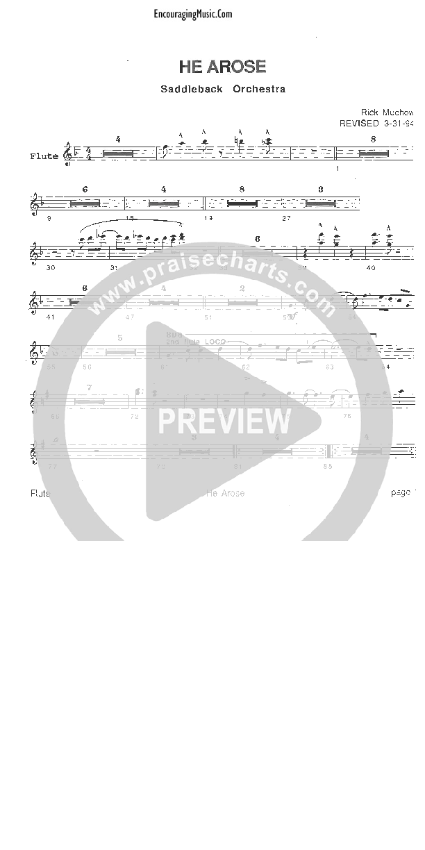He Arose Flute (Rick Muchow)