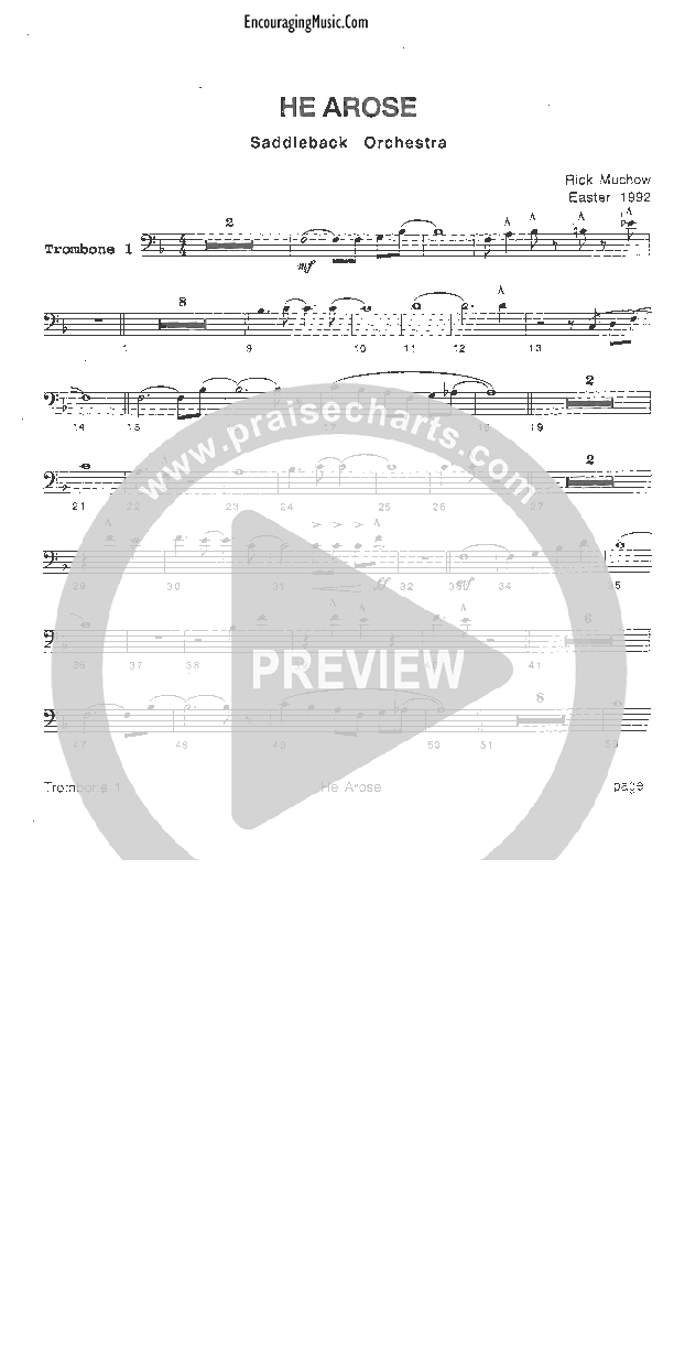 He Arose Trombone 1 (Rick Muchow)