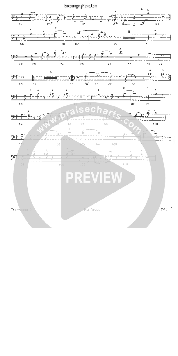 He Arose Trombone 2 (Rick Muchow)