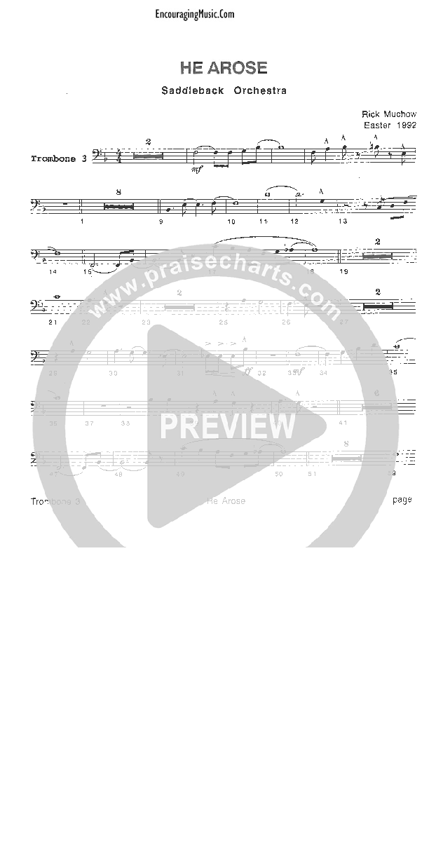 He Arose Trombone 3 (Rick Muchow)