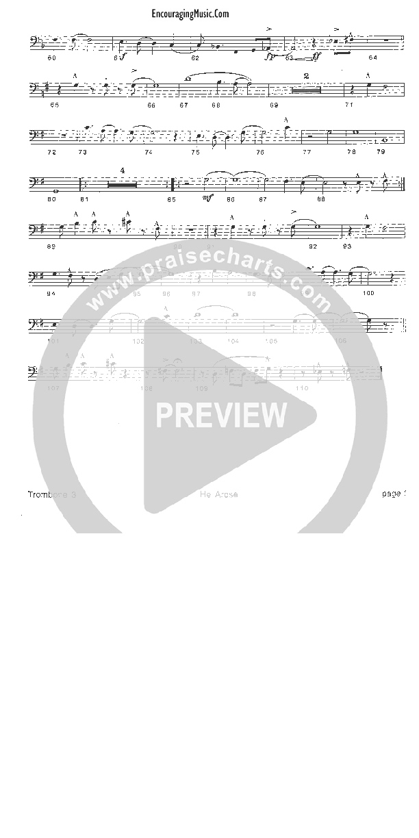 He Arose Trombone 3 (Rick Muchow)