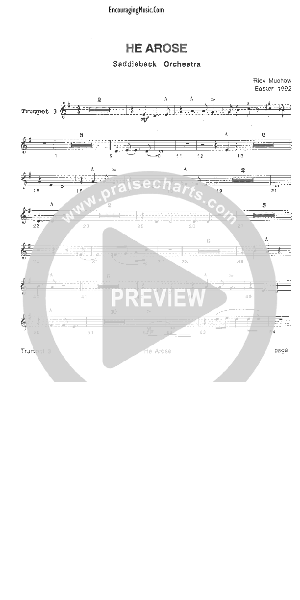 He Arose Trumpet 3 (Rick Muchow)