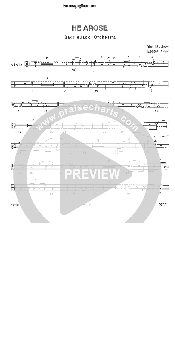 He Arose Viola (Rick Muchow)