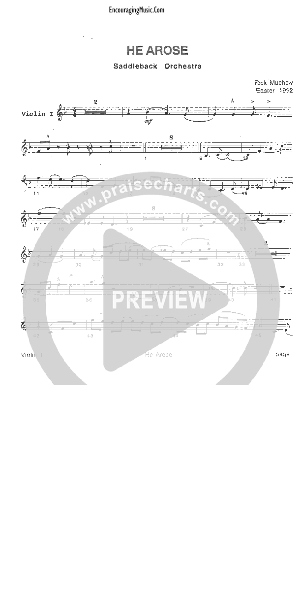 He Arose Violin 1 (Rick Muchow)
