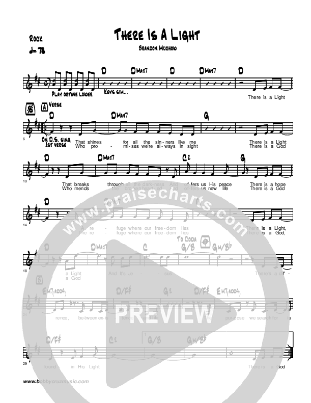 There Is A Light Lead Sheet (Brandon Muchow)