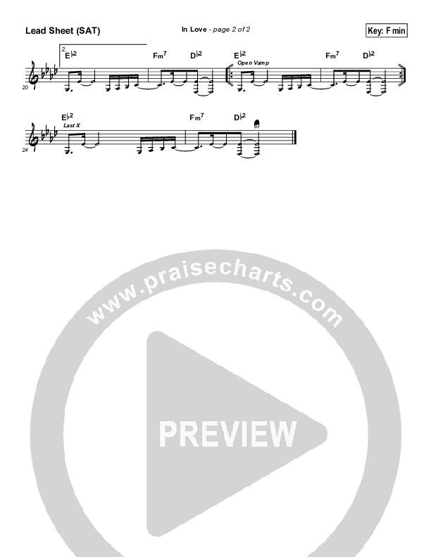 In Love Lead Sheet (VCC Live / Relate Church)