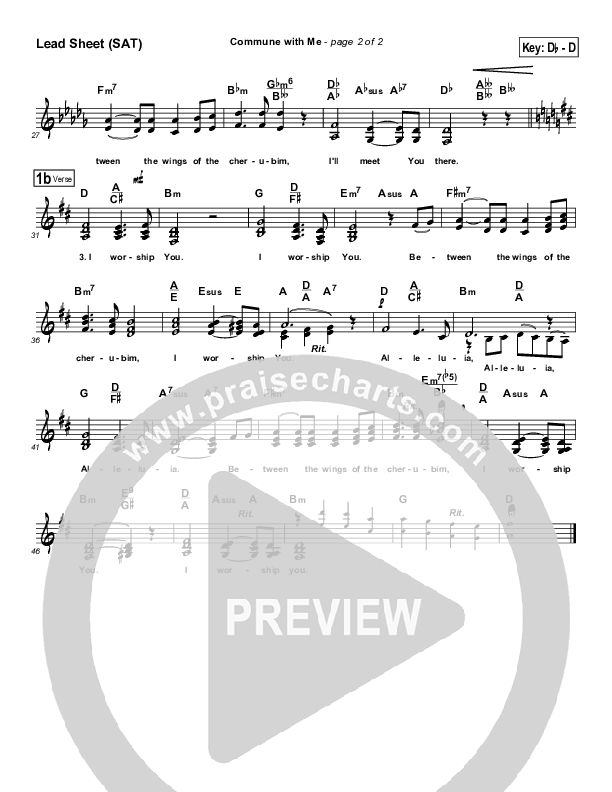 Commune With Me Lead Sheet (SAT) (Maranatha Singers)