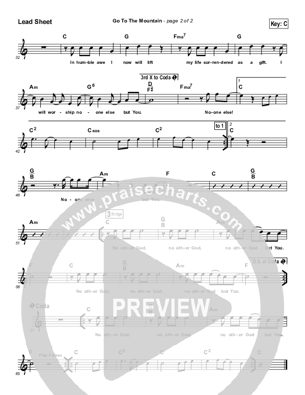 Go To The Mountain Lead Sheet (Jachin Mullen)