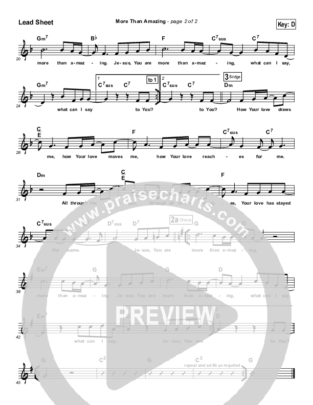 More Than Amazing Lead Sheet (Jachin Mullen)