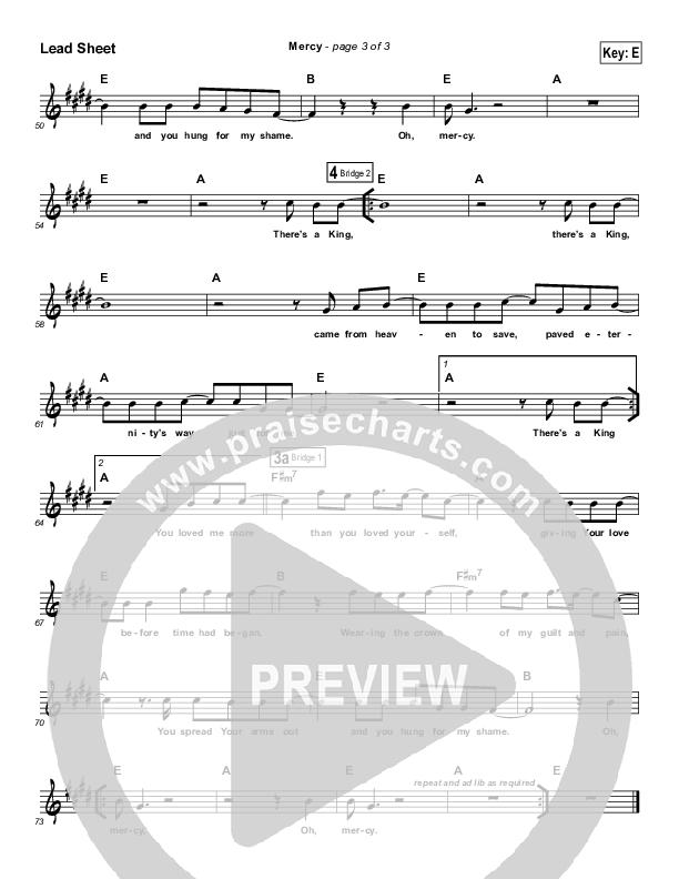 Mercy Lead Sheet (Jachin Mullen)