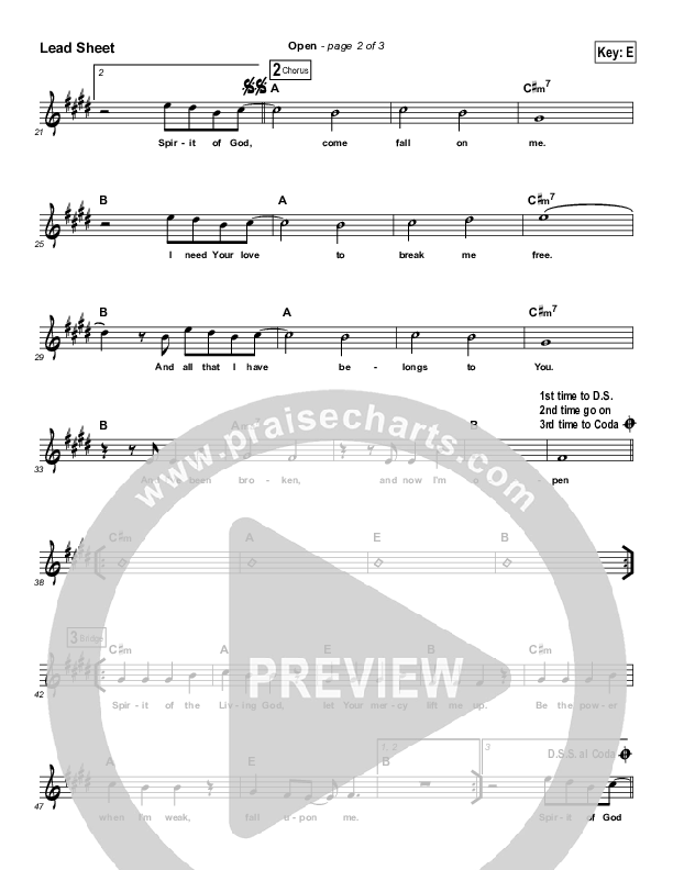 Open Lead Sheet (Jachin Mullen)
