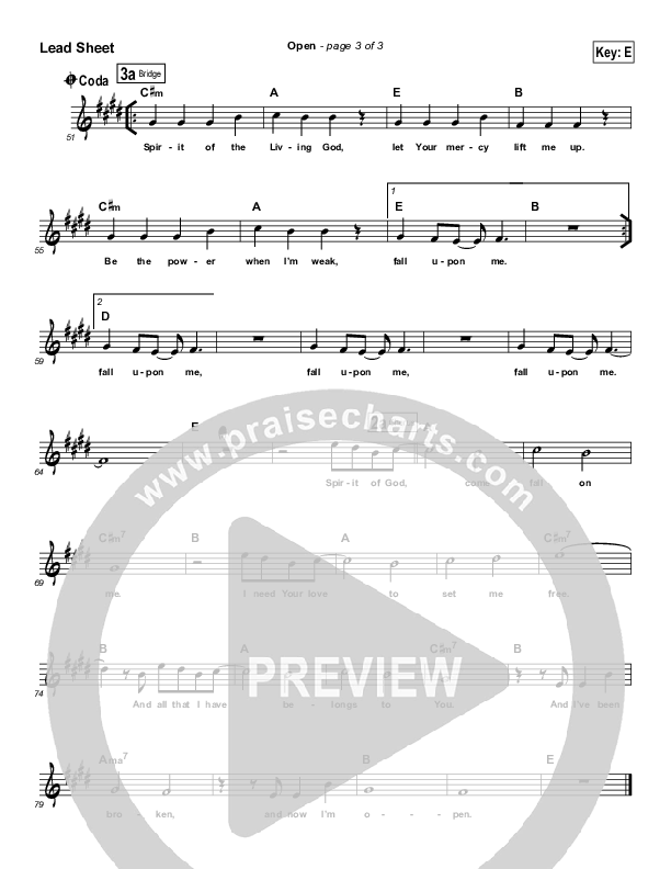 Open Lead Sheet (Jachin Mullen)