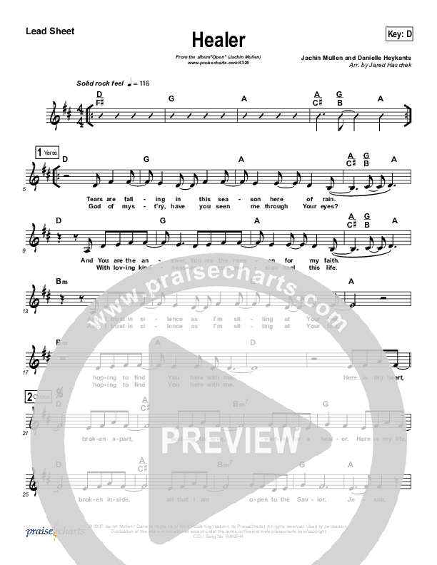 Healer Lead Sheet (Jachin Mullen)
