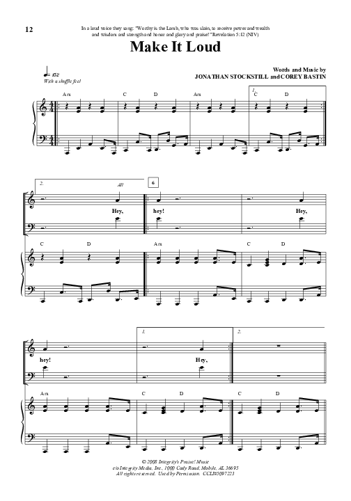 Make It Loud Piano/Vocal (Jonathan Stockstill / Corey Bastin)