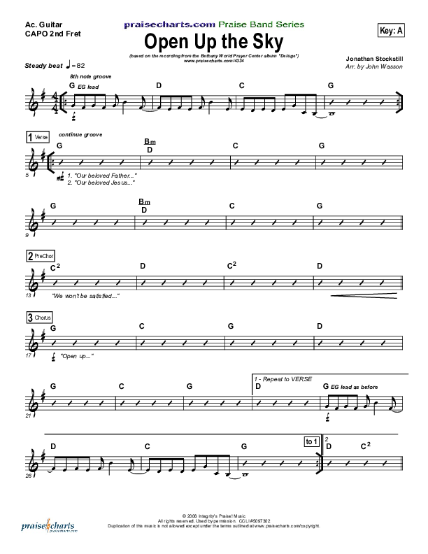 Open Up The Sky Acoustic Guitar (Jonathan Stockstill)