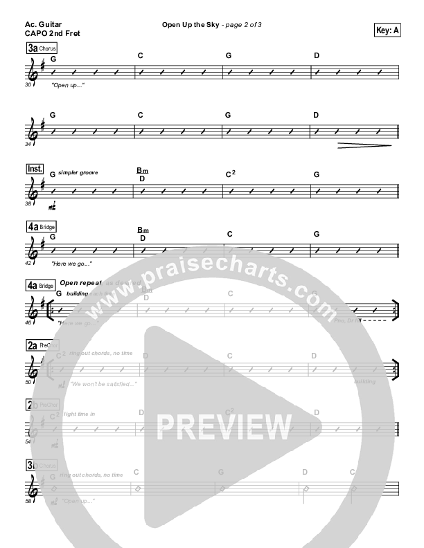 Open Up The Sky Acoustic Guitar (Jonathan Stockstill)