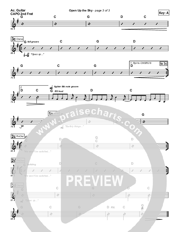 Open Up The Sky Acoustic Guitar (Jonathan Stockstill)