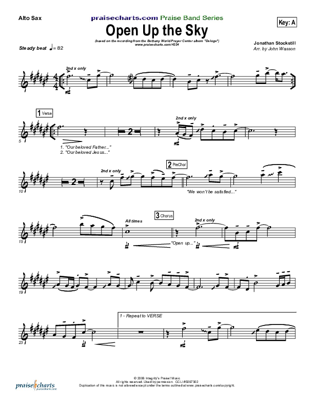 Open Up The Sky Alto Sax (Jonathan Stockstill)