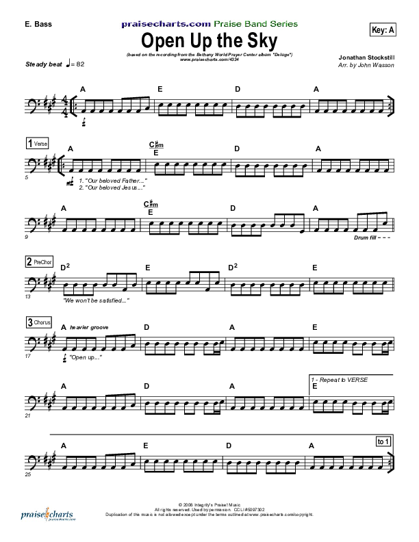 Open Up The Sky Bass Guitar (Jonathan Stockstill)