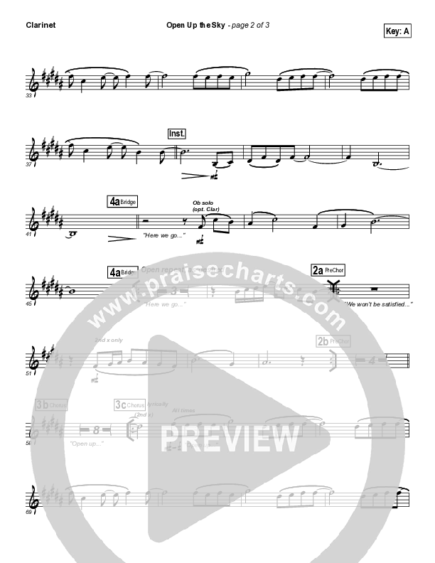 Open Up The Sky Clarinet (Jonathan Stockstill)