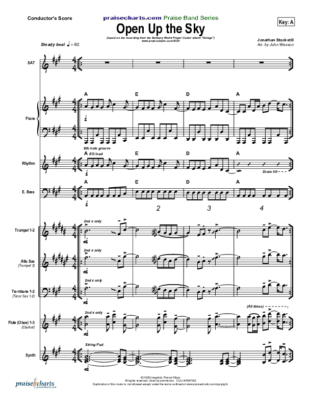 Open Up The Sky Conductor's Score (Jonathan Stockstill)