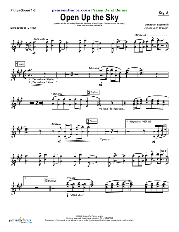 Open Up The Sky Flute/Oboe 1/2/3 (Jonathan Stockstill)