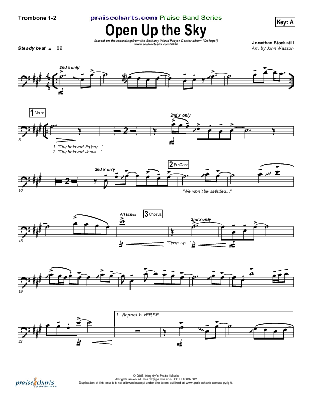 Open Up The Sky Trombone 1/2 (Jonathan Stockstill)