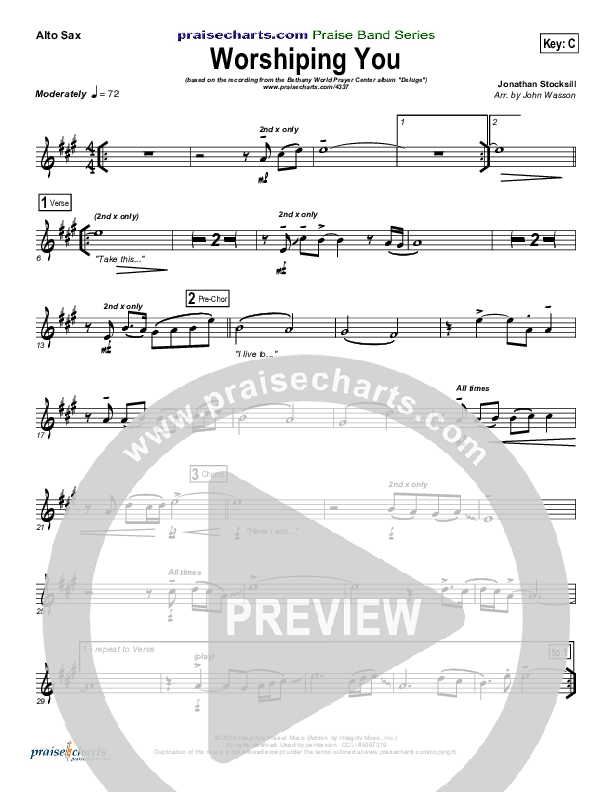 Worshiping You Alto Sax (Jonathan Stockstill)