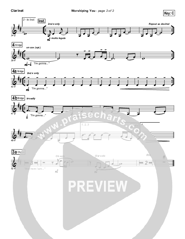 Worshiping You Clarinet (Jonathan Stockstill)