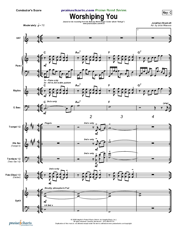 Worshiping You Conductor's Score (Jonathan Stockstill)