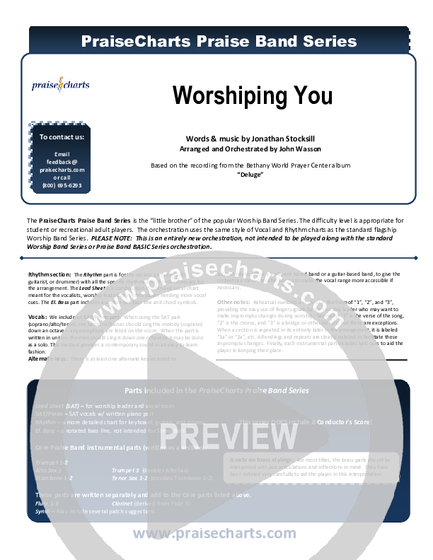 Worshiping You Cover Sheet (Jonathan Stockstill)