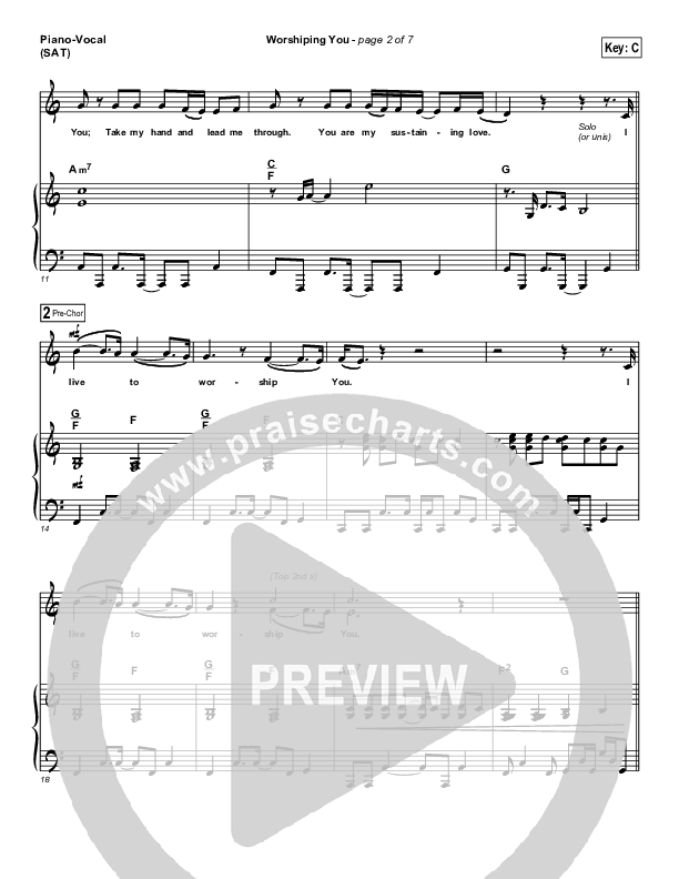 Worshiping You Piano/Vocal & Lead (Jonathan Stockstill)