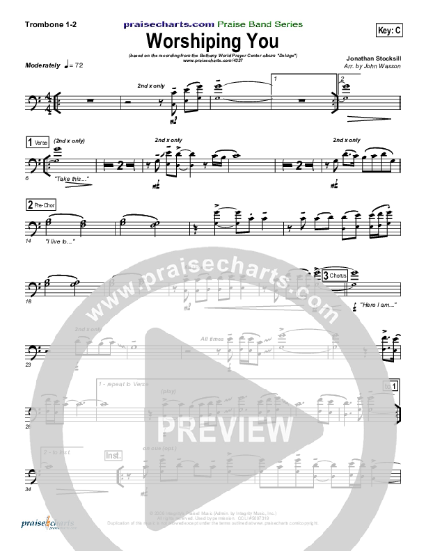 Worshiping You Trombone 1/2 (Jonathan Stockstill)