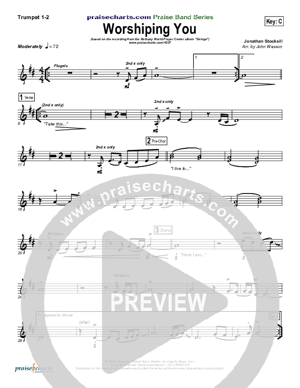 Worshiping You Trumpet 1,2 (Jonathan Stockstill)